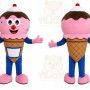 Ice Cream Mascot Costume for Adults Custom Logo Party Character Suit