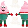 Ice Cream Mascot Costume for Adults Custom Logo Party Character Suit