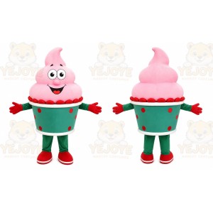 Ice Cream Mascot Costume for Adults Custom Logo Party Character Suit