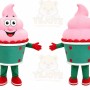 Ice Cream Mascot Costume for Adults Custom Logo Party Character Suit