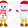 Snowman Mascot Costume for Adults Custom Logo Party Character Suit