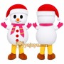 Snowman Mascot Costume for Adults Custom Logo Party Character Suit