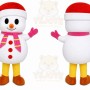 Snowman Mascot Costume for Adults Custom Logo Party Character Suit