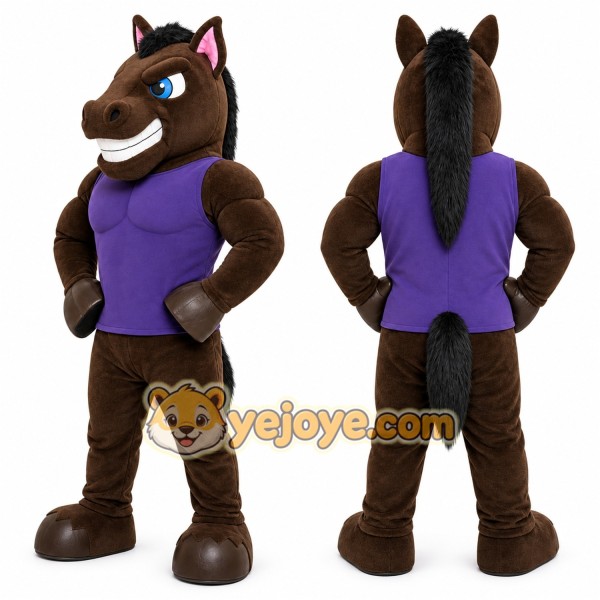 Horse Mascot Costume for Adults Custom Logo Party Character Suit