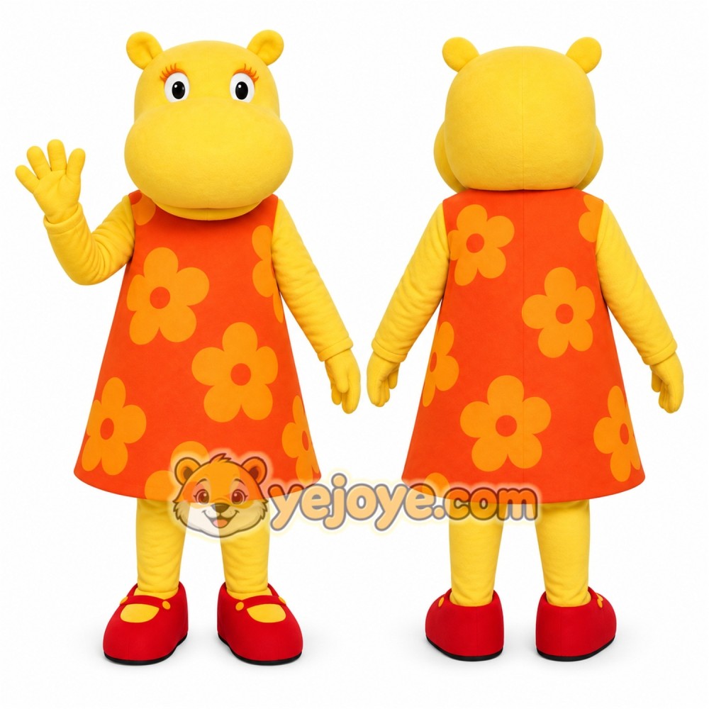 Hippo Mascot Costume for Adults Custom Logo Party Character Suit