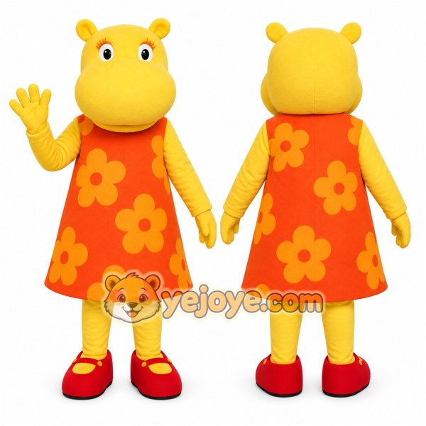 Hippo Mascot Costume for Adults Custom Logo Party Character Suit