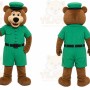 Bear Mascot Costume for Adults Custom Logo Party Character Suit