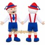 Cartoon Man in Traditional Outfit Mascot Costume for Adults Custom Logo Party Character Suit