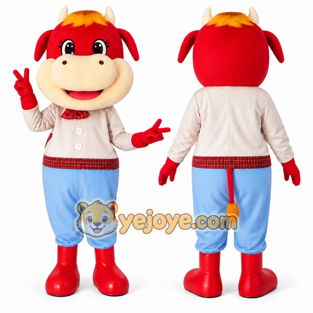 Cow Mascot Costume for Adults Custom Logo Party Character Suit