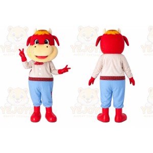Cow Mascot Costume for Adults Custom Logo Party Character Suit