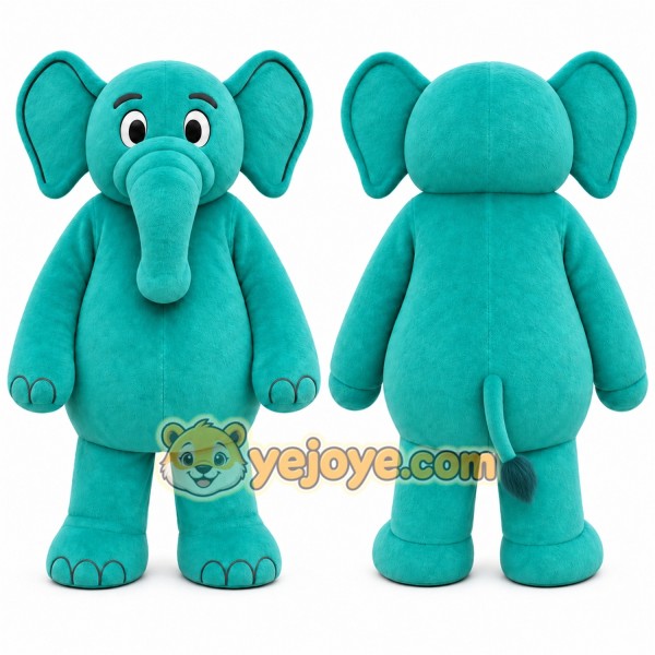 Elephant Mascot Costume for Adults Custom Logo Party Character Suit