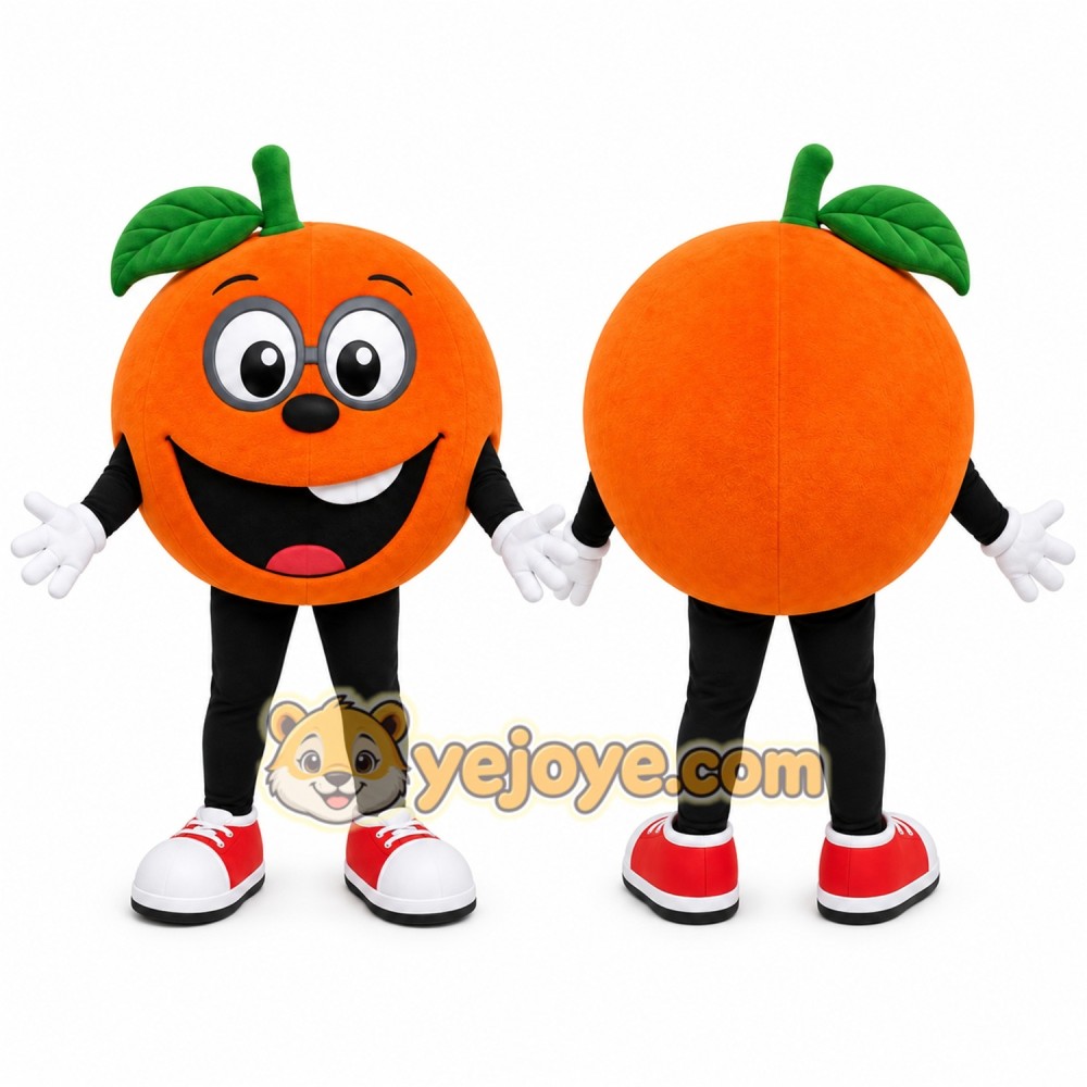 Orange Fruit Mascot Costume for Adults Custom Logo Party Character Suit