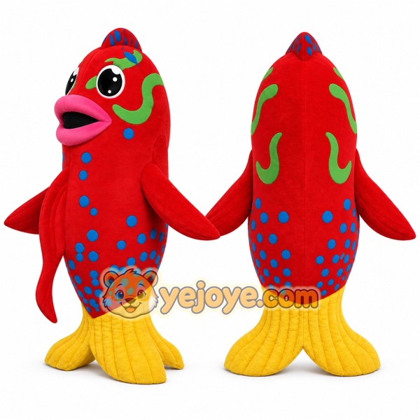 Fish Mascot Costume for Adults Custom Logo Party Character Suit