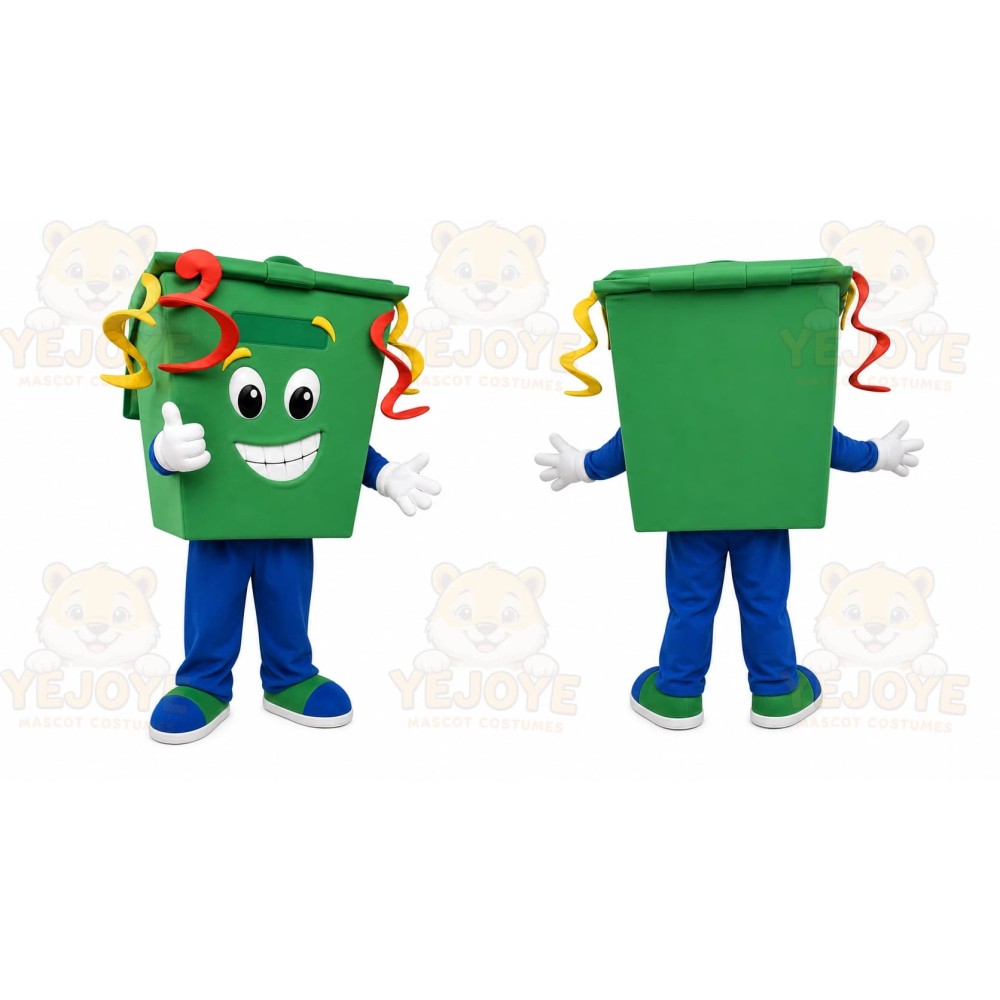 Trash Can Mascot Costume for Adults Custom Logo Party Character Suit