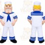 Sailor Mascot Costume for Adults Custom Logo Party Character Suit