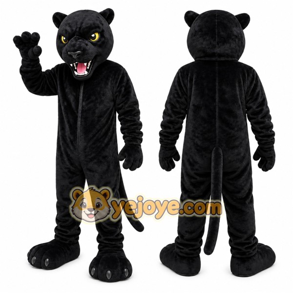 Black Panther Mascot Costume for Adults Custom Logo Party Character Suit