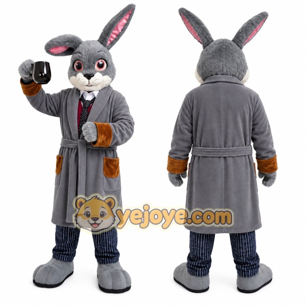 Rabbit Mascot Costume for Adults Custom Logo Party Character Suit