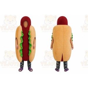 Hot Dog Mascot Costume for Adults Custom Logo Party Character Suit