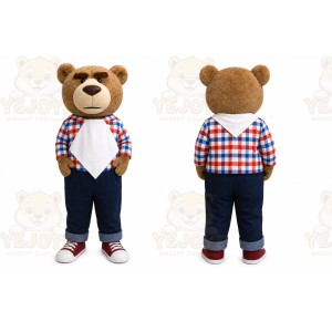 Bear Mascot Costume for Adults Custom Logo Party Character Suit