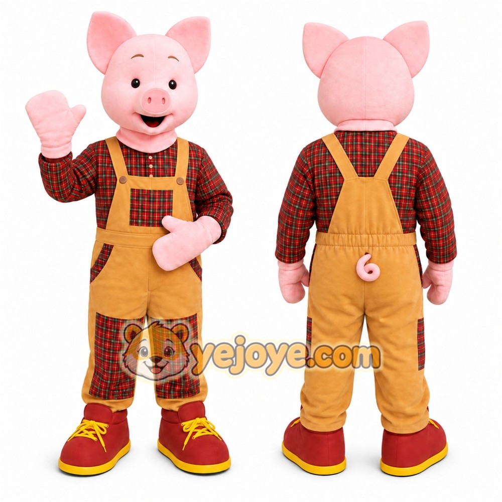 Pig Mascot Costume for Adults Custom Logo Party Character Suit