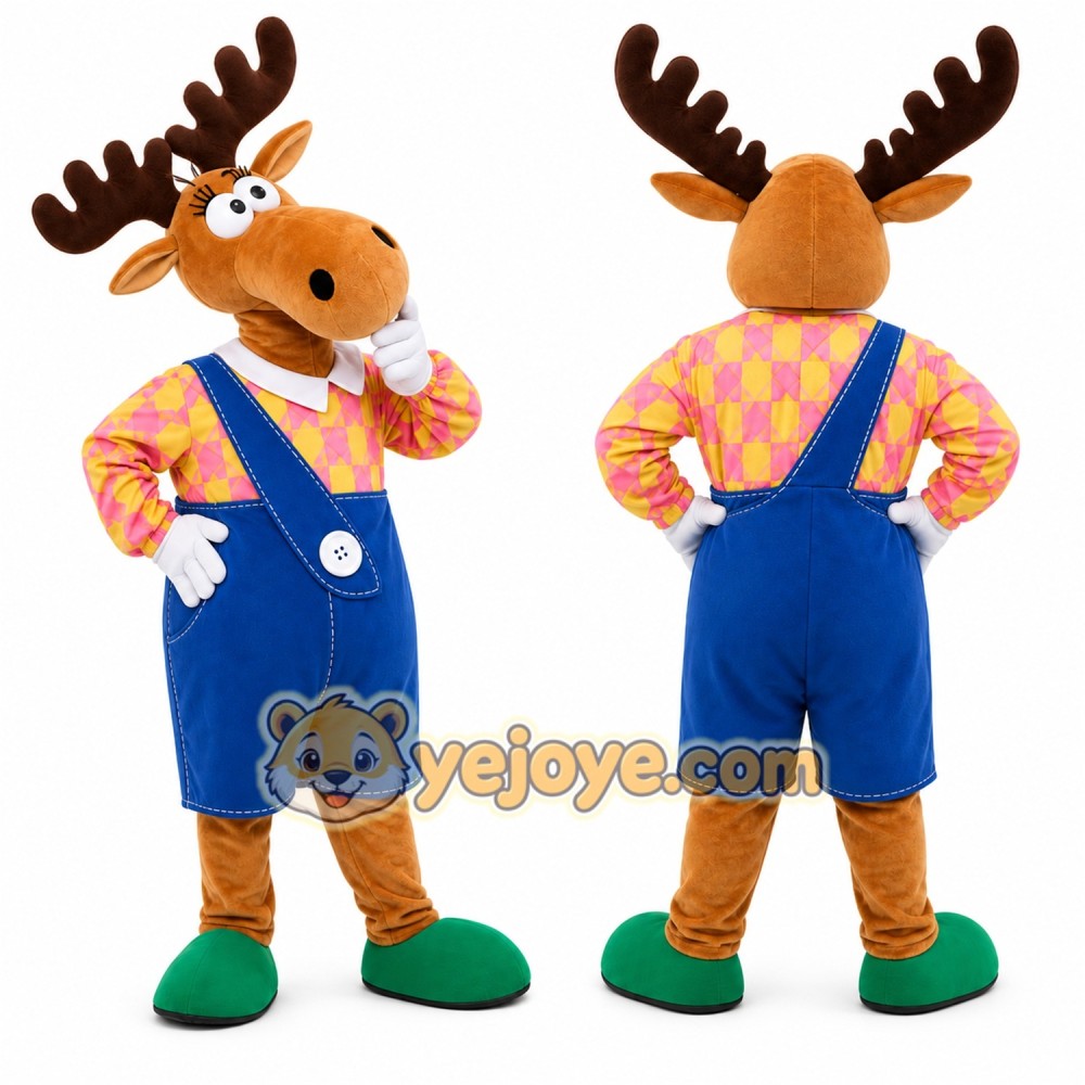 Moose Mascot Costume for Adults Custom Logo Party Character Suit Moose Mascot Costume for Adults Custom Logo Party Character Suit