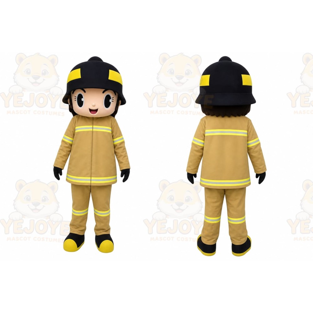 Firefighter Mascot Costume for Adults Custom Logo Party Character Suit