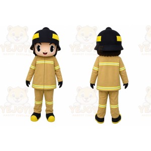 Firefighter Mascot Costume for Adults Custom Logo Party Character Suit