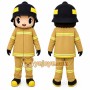 Firefighter Mascot Costume for Adults Custom Logo Party Character Suit
