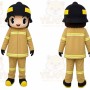 Firefighter Mascot Costume for Adults Custom Logo Party Character Suit
