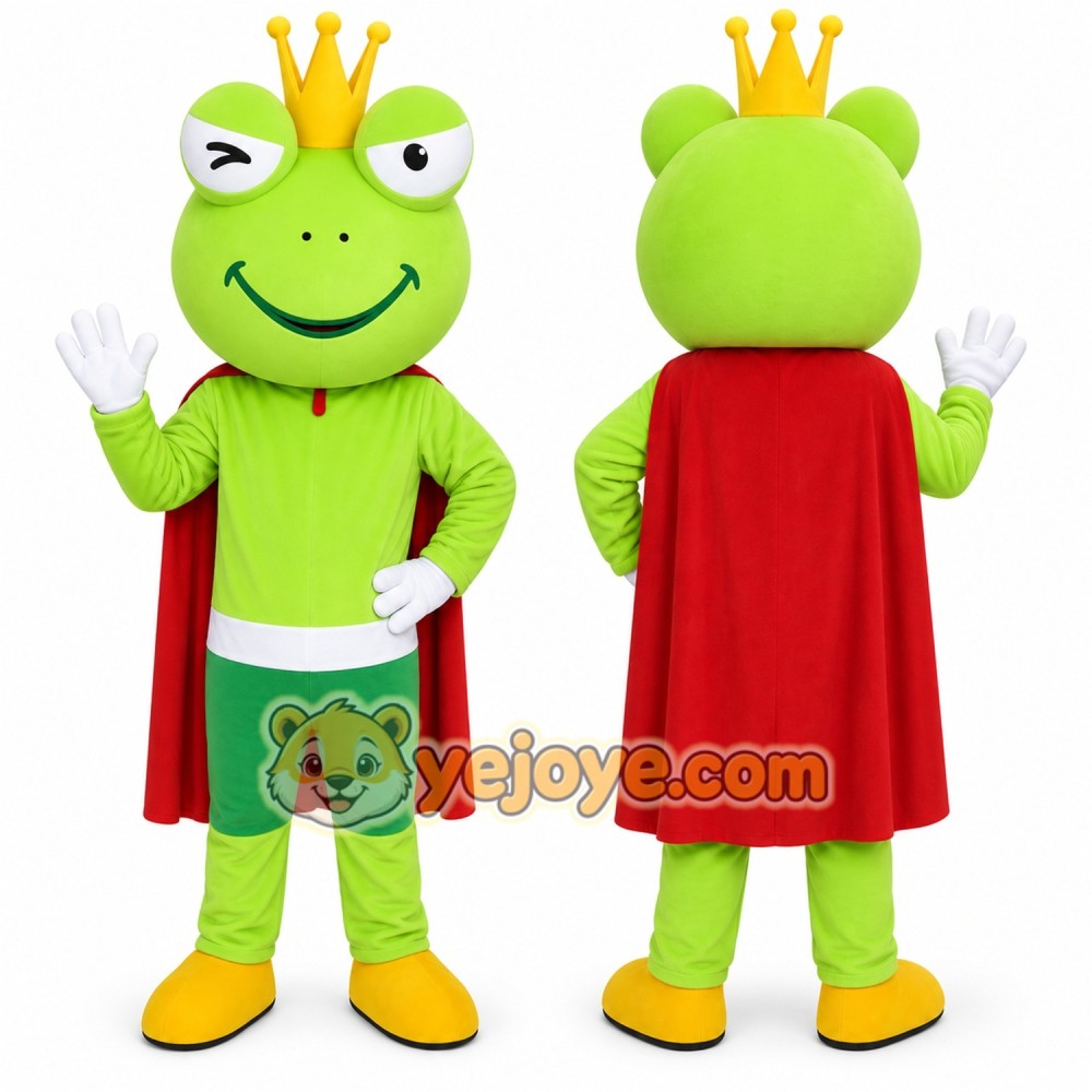 Frog Mascot Costume for Adults Custom Logo Party Character Suit