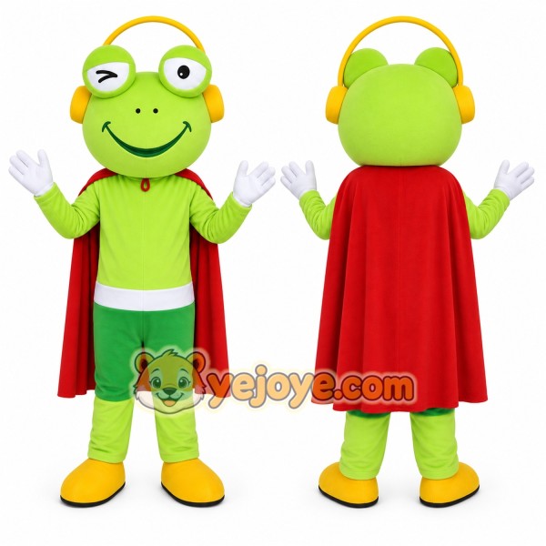 Frog Mascot Costume for Adults Custom Logo Party Character Suit