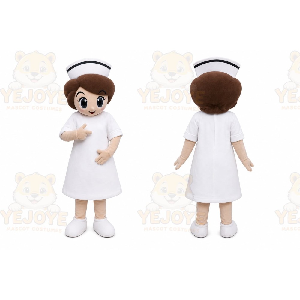 Nurse Mascot Costume for Adults Custom Logo Party Character Suit