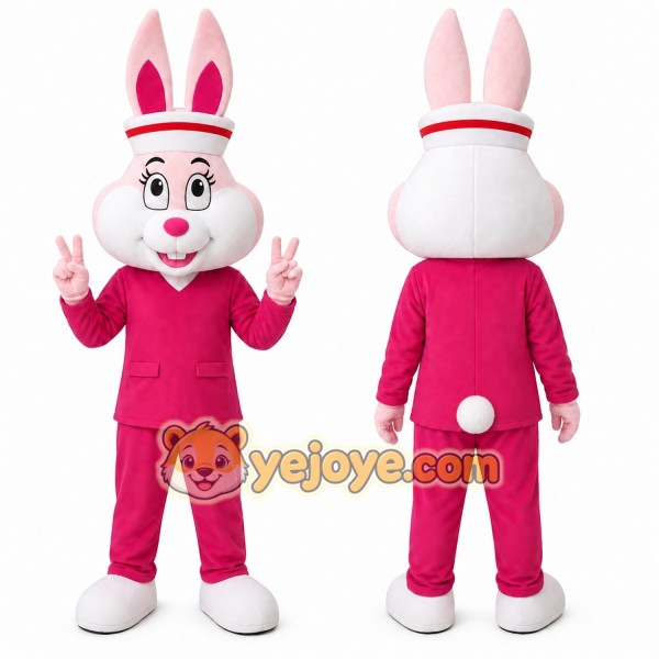 Rabbit Mascot Costume for Adults Custom Logo Party Character Suit