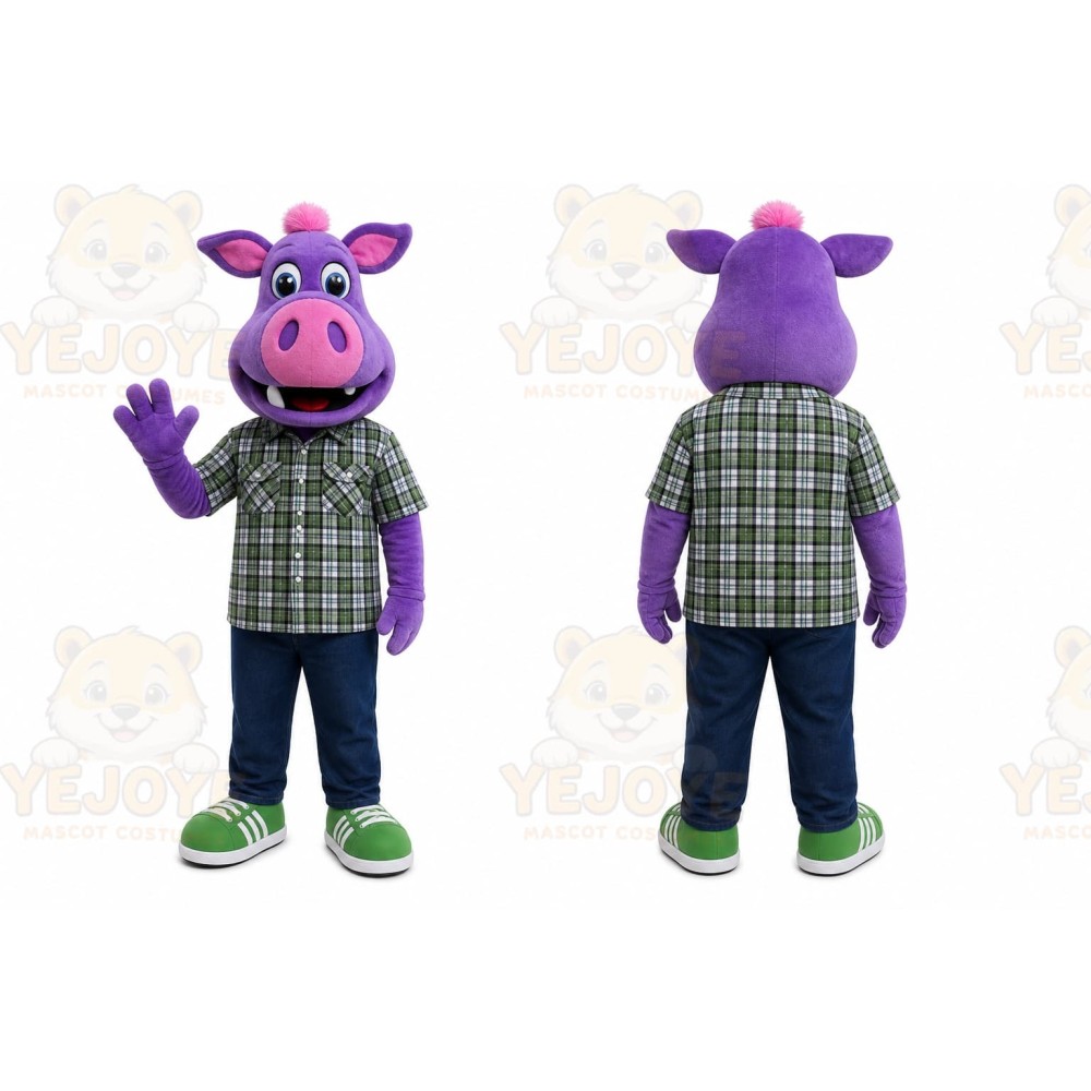 Hippo Mascot Costume for Adults Custom Logo Party Character Suit