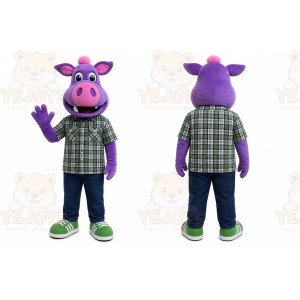 Hippo Mascot Costume for Adults Custom Logo Party Character Suit