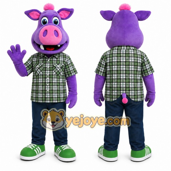 Pig Mascot Costume for Adults Custom Logo Party Character Suit