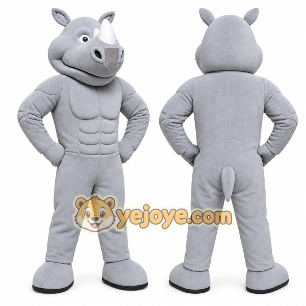 Rhino Mascot Costume for Adults Custom Logo Party Character Suit