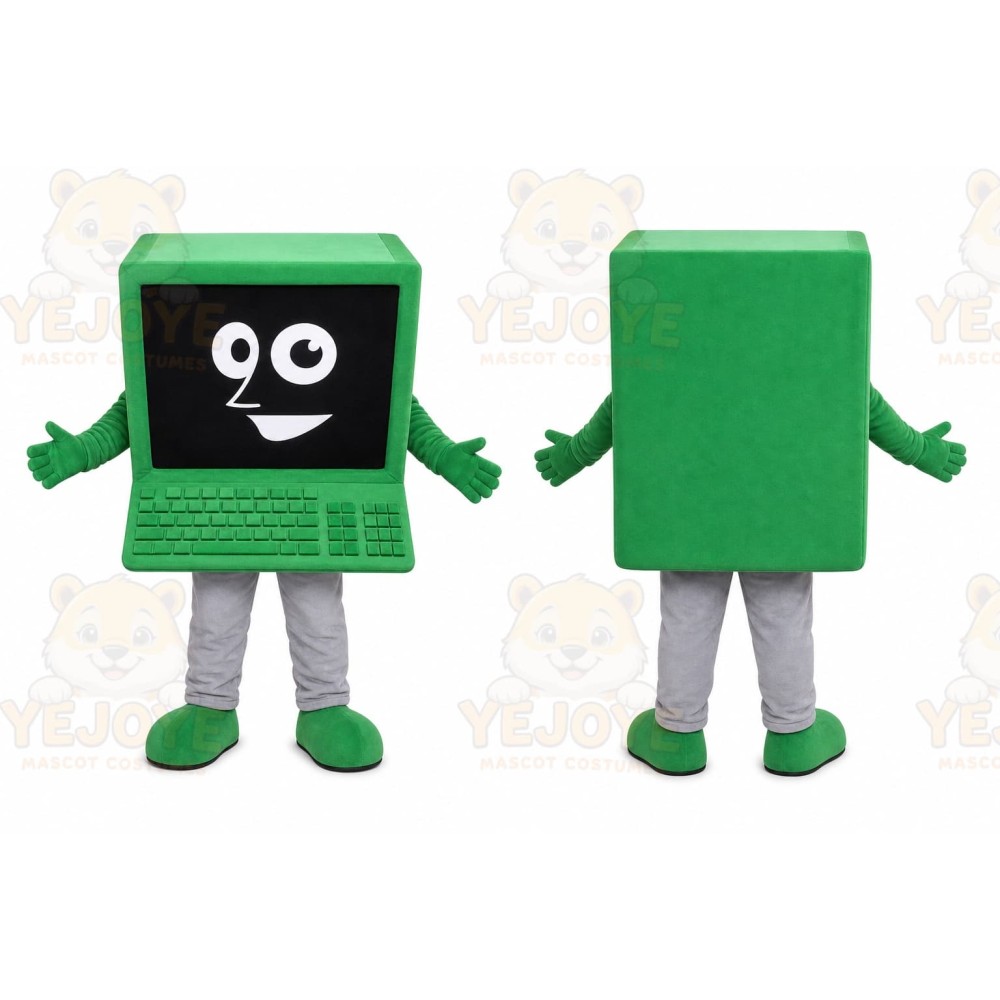 Computer Mascot Costume for Adults Custom Logo Party Character Suit