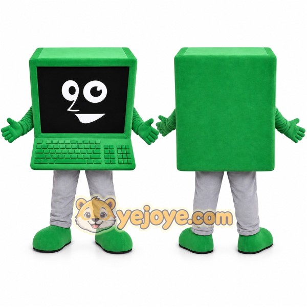 Computer Mascot Costume for Adults Custom Logo Party Character Suit