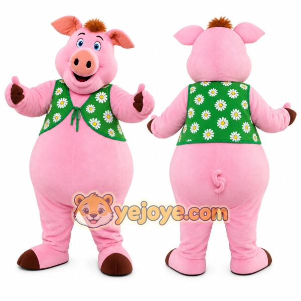 Pig Mascot Costume for Adults Custom Logo Party Character Suit