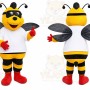 Bee Mascot Costume for Adults Custom Logo Party Character Suit