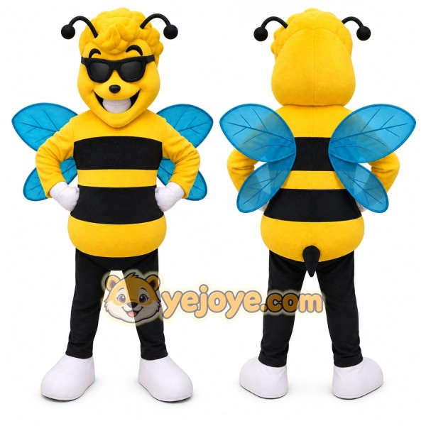 Bee Mascot Costume for Adults Custom Logo Party Character Suit