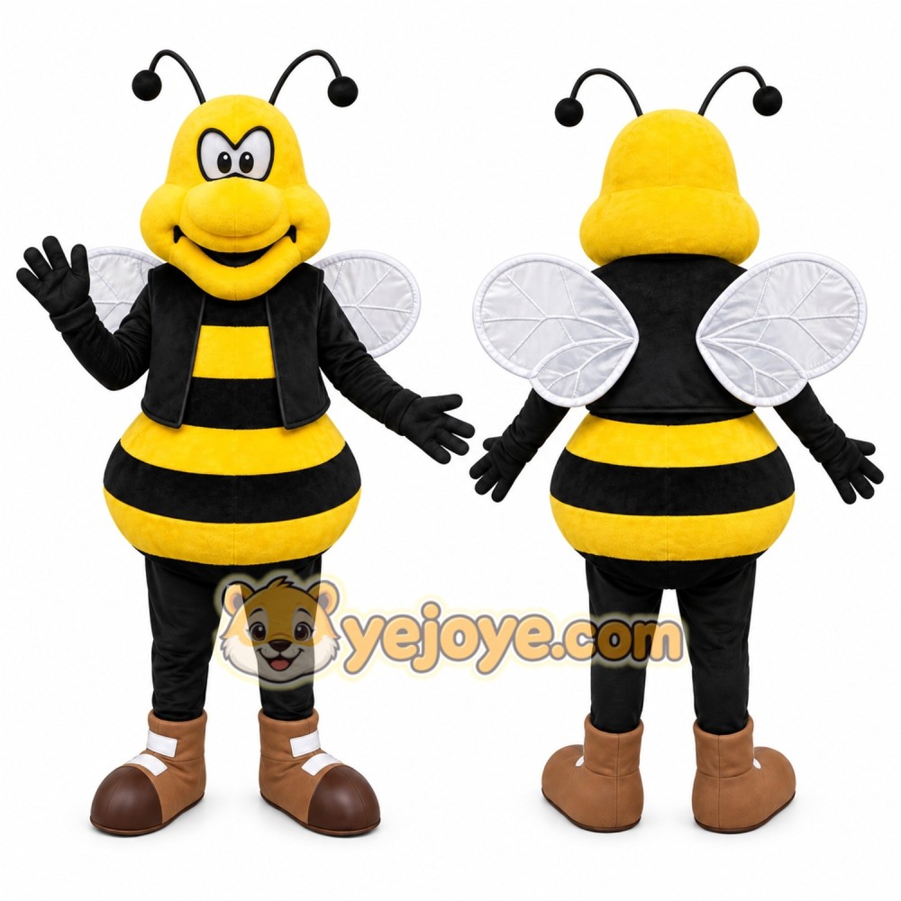Bee Mascot Costume for Adults Custom Logo Party Character Suit