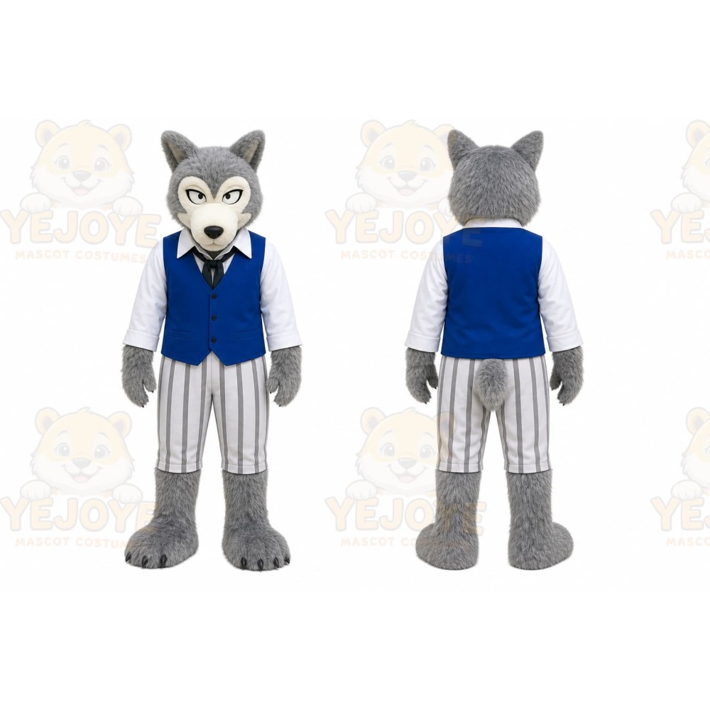 Wolf Mascot Costume for Adults Custom Logo Party Character Suit
