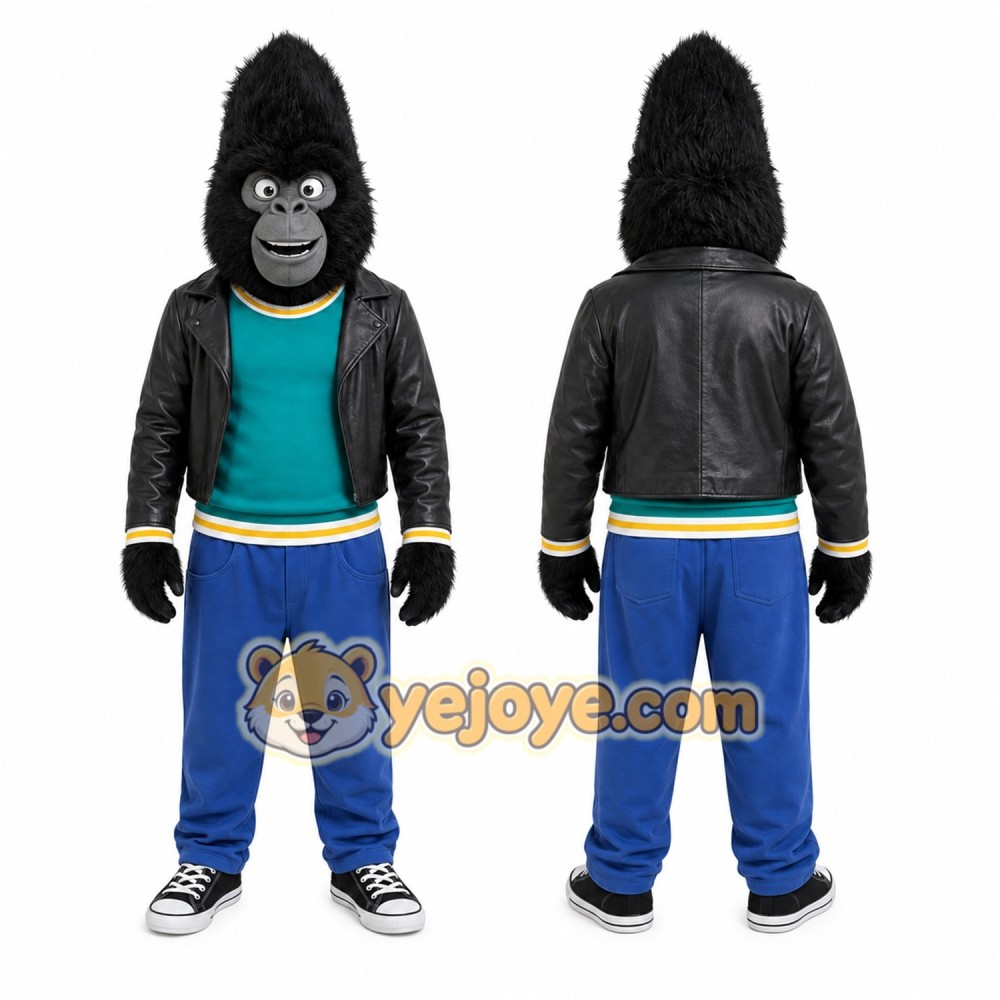 Gorilla Mascot Costume for Adults Custom Logo Party Character Suit