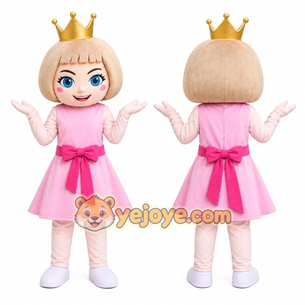 Princess Mascot Costume for Adults Custom Logo Party Character Suit