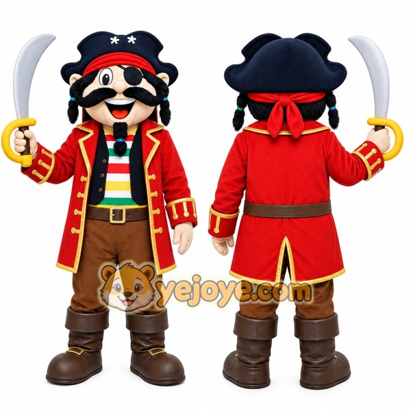 Pirate Mascot Costume for Adults Custom Logo Party Character Suit