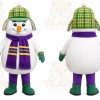 Snowman Mascot Costume for Adults Custom Logo Party Character Suit