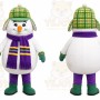Snowman Mascot Costume for Adults Custom Logo Party Character Suit