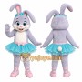 Rabbit Mascot Costume for Adults Custom Logo Party Character Suit